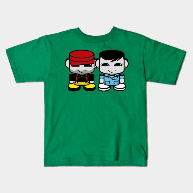 Daddy & Mommy Yo O'BABYBOT Toy Robot 1.0 Kids T-Shirt by Village Values